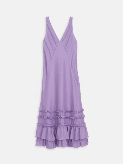 Alex Mill Lilly Dress In Washed Silk In Purple