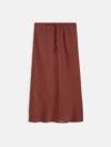 Alex Mill Lilly Slip Skirt In Washed Silk In Brown