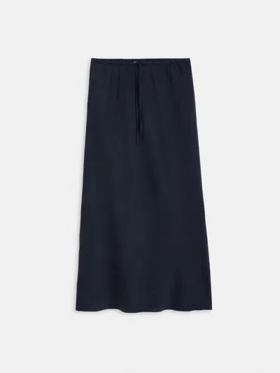 Alex Mill Lilly Slip Skirt In Washed Silk In Black