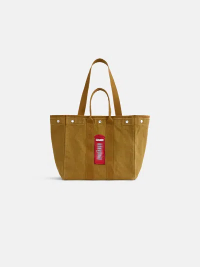 Alex Mill Limited Edition Painted Perfect Weekday Phone Booth Tote In Green