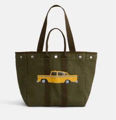Alex Mill Limited Edition Painted Perfect Weekday Taxi Tote In Red