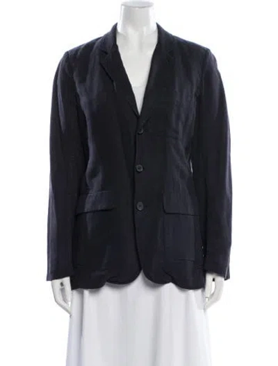 Pre-owned Alex Mill Linen Blazer In Blue