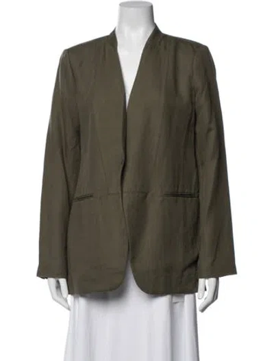 Pre-owned Alex Mill Linen Blazer In Green