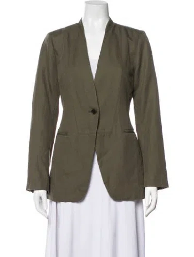 Pre-owned Alex Mill Linen Blazer In Green