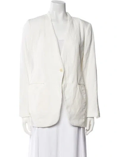 Pre-owned Alex Mill Linen Blazer In White