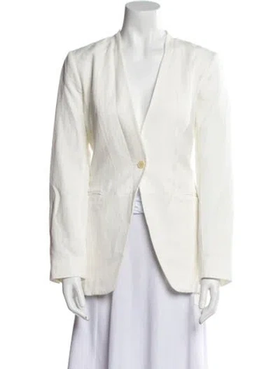 Pre-owned Alex Mill Linen Blazer In White