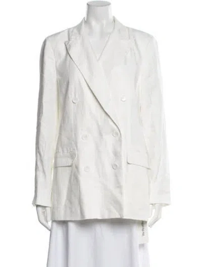 Pre-owned Alex Mill Linen Blazer In White