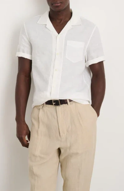 Alex Mill Linen Camp Shirt In White