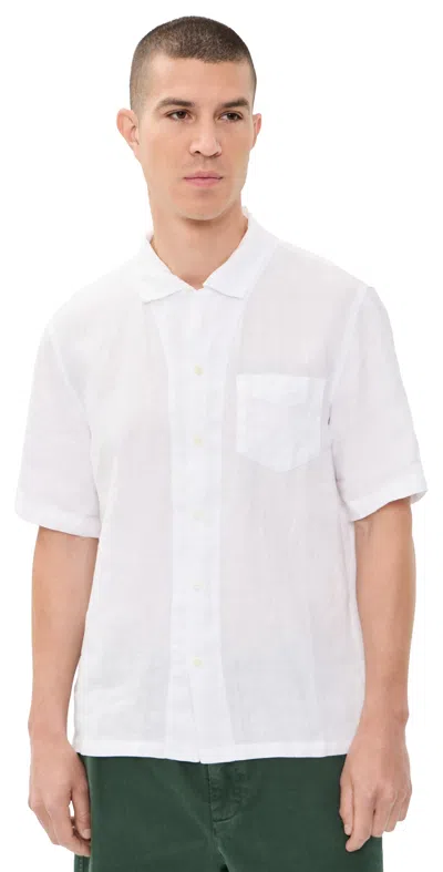 Alex Mill Linen Camp Shirt White In Multi