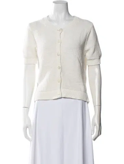 Pre-owned Alex Mill Linen Crew Neck Sweater In White
