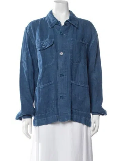 Pre-owned Alex Mill Linen Jacket In Blue