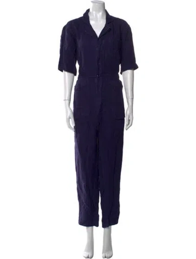 Pre-owned Alex Mill Linen Jumpsuit In Blue
