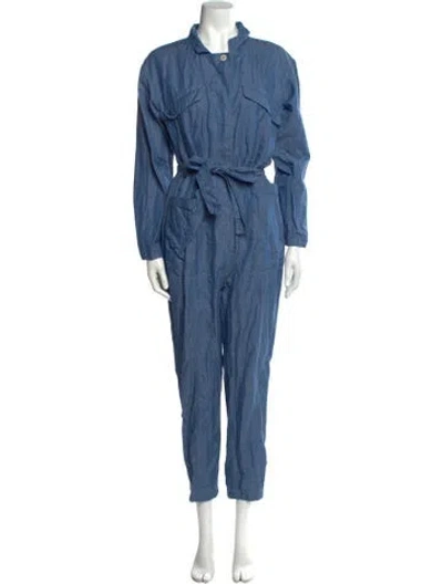 Pre-owned Alex Mill Linen Jumpsuit In Blue