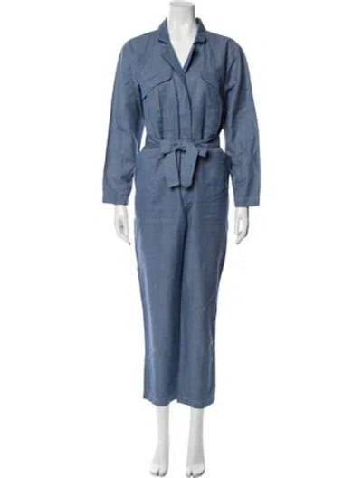 Pre-owned Alex Mill Linen Jumpsuit In Blue