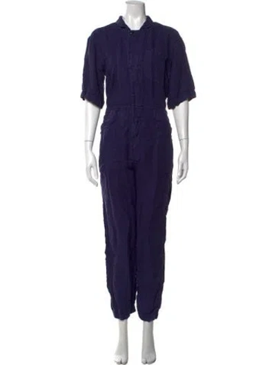 Pre-owned Alex Mill Linen Jumpsuit In Blue