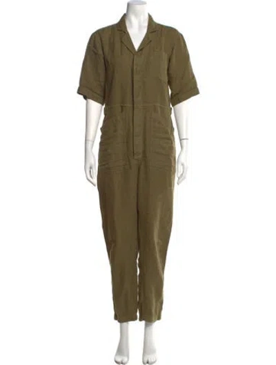 Pre-owned Alex Mill Linen Jumpsuit In Green