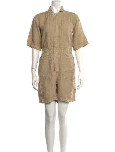 Pre-owned Alex Mill Linen Jumpsuit In Neutral