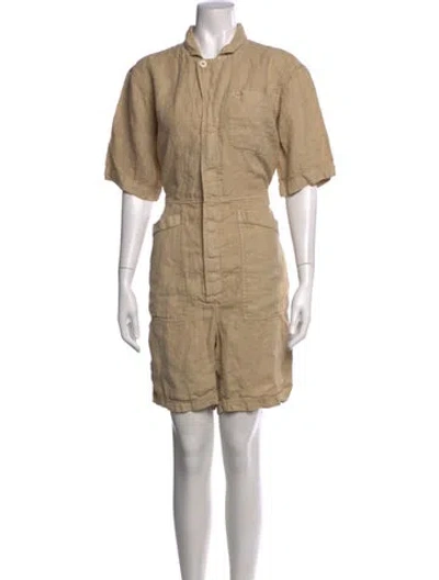 Pre-owned Alex Mill Linen Jumpsuit In Neutral