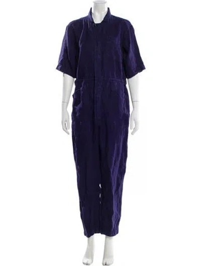 Pre-owned Alex Mill Linen Jumpsuit W/ Tags In Blue