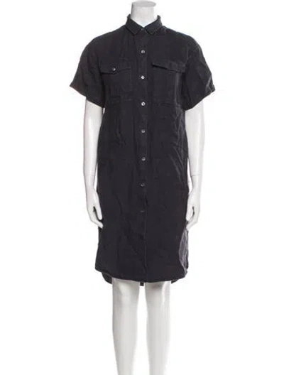 Pre-owned Alex Mill Linen Knee-length Dress In Blue