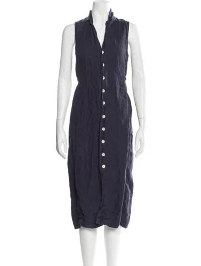 Pre-owned Alex Mill Linen Knee-length Dress In Blue