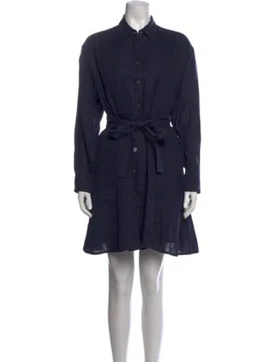 Pre-owned Alex Mill Linen Knee-length Dress In Blue