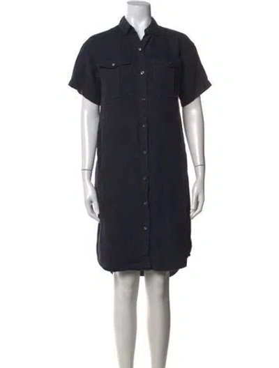 Pre-owned Alex Mill Linen Knee-length Dress In Blue
