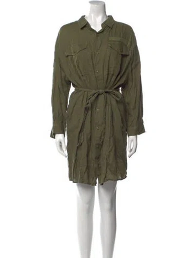 Pre-owned Alex Mill Linen Knee-length Dress In Green