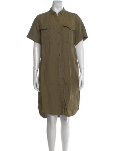 Pre-owned Alex Mill Linen Knee-length Dress In Green