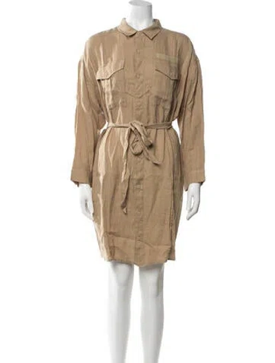 Pre-owned Alex Mill Linen Knee-length Dress In Neutrals