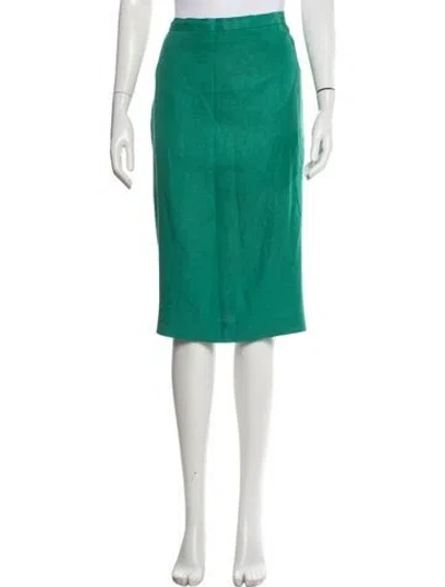 Pre-owned Alex Mill Linen Knee-length Skirt In Green