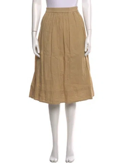 Pre-owned Alex Mill Linen Knee-length Skirt In Neutral
