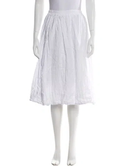 Pre-owned Alex Mill Linen Knee-length Skirt In White