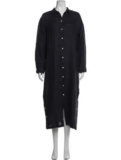 Pre-owned Alex Mill Linen Long Dress In Blue