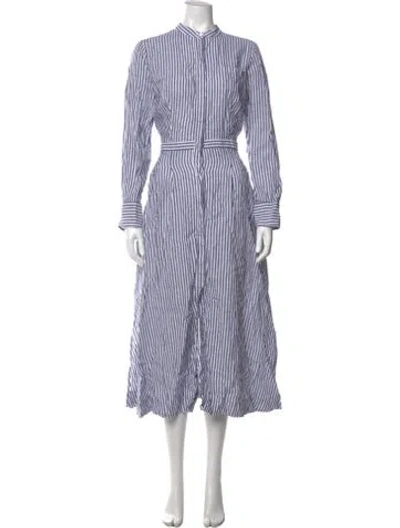 Pre-owned Alex Mill Linen Long Dress In Blue