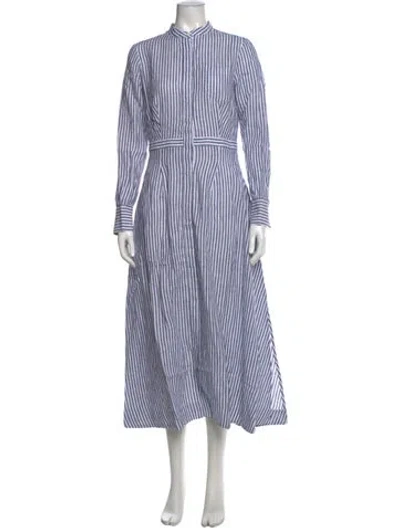 Pre-owned Alex Mill Linen Long Dress W/ Tags In Blue