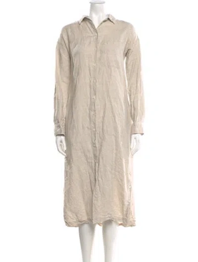 Pre-owned Alex Mill Linen Midi Length Dress In Neutral