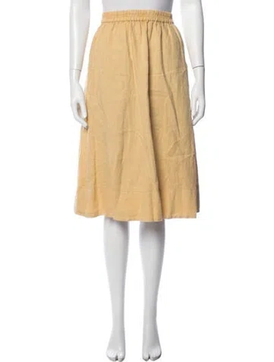 Pre-owned Alex Mill Linen Midi Length Skirt In Neutrals