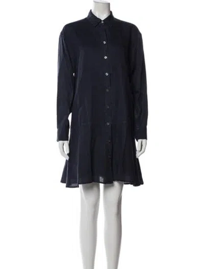 Pre-owned Alex Mill Linen Mini Dress In Blue