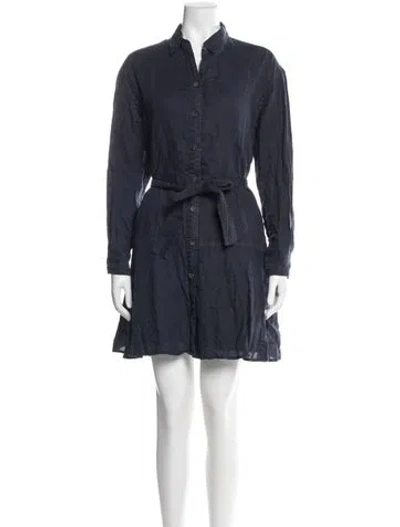 Pre-owned Alex Mill Linen Mini Dress In Blue