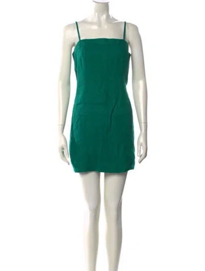 Pre-owned Alex Mill Linen Mini Dress In Green