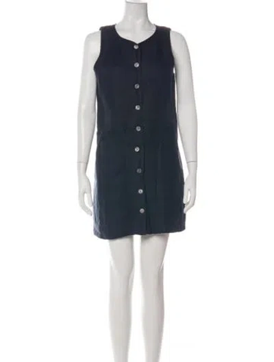 Pre-owned Alex Mill Linen Mini Dress In Green