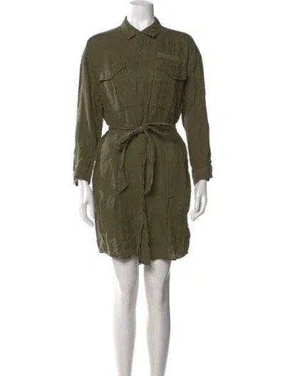 Pre-owned Alex Mill Linen Mini Dress In Green