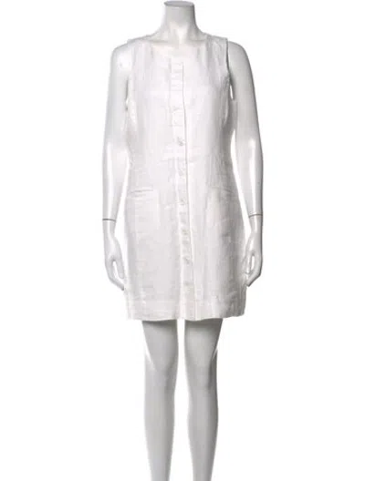 Pre-owned Alex Mill Linen Mini Dress In White