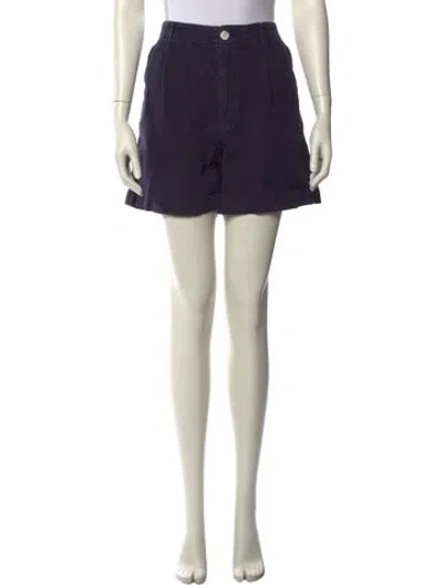 Pre-owned Alex Mill Linen Mini Shorts In Blue