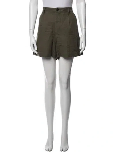 Pre-owned Alex Mill Linen Mini Shorts In Green