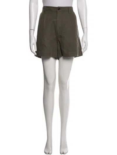 Pre-owned Alex Mill Linen Mini Shorts In Green