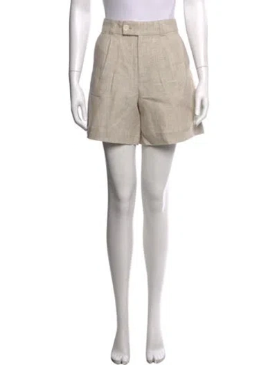Pre-owned Alex Mill Linen Mini Shorts In Neutral