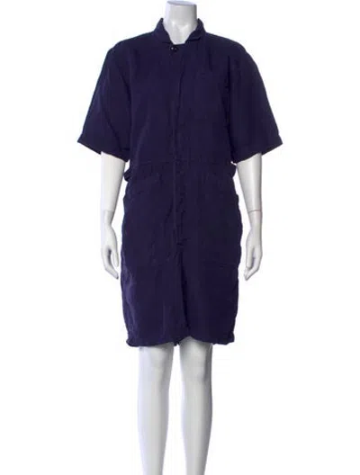 Pre-owned Alex Mill Linen Romper In Blue