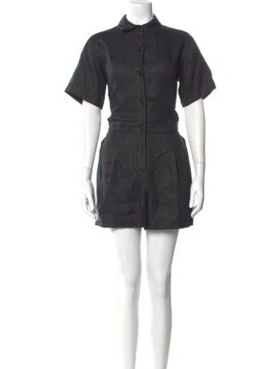Pre-owned Alex Mill Linen Romper In Gray